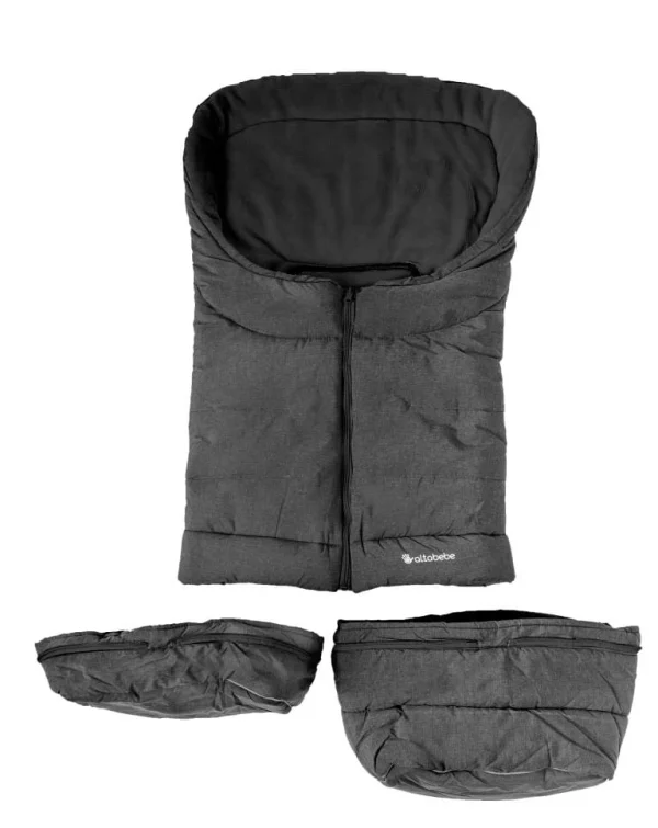 Altabebe Winterfußsack 2 In 1 Alpin Kollektion In Dunkelgrau / Schwarz – 0-36 Monate 4