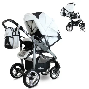 Bergsteiger 10tlg. Set: Kombi Kinderwagen “Capri” In Beige/Braun 20