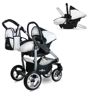 Bergsteiger 10tlg. Set: Kombi Kinderwagen “Capri” In Beige/Braun 16