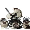 Bergsteiger 10tlg. Set: Kombi Kinderwagen “Milano” In Beige/Braun 34