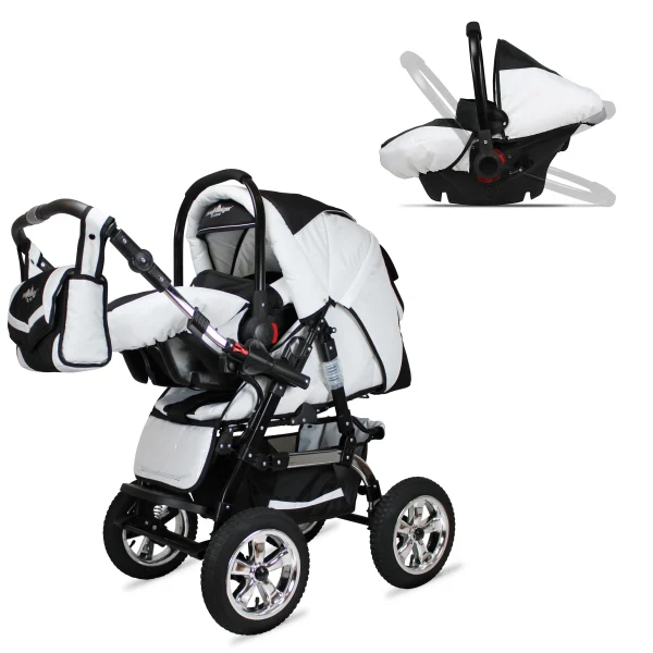 Bergsteiger 10tlg. Set: Kombi Kinderwagen “Milano” In Beige/Braun 4