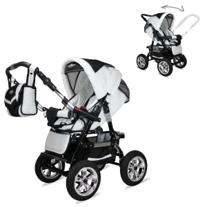 Bergsteiger 10tlg. Set: Kombi Kinderwagen “Milano” In Beige/Braun 20