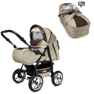 Bergsteiger 10tlg. Set: Kombi Kinderwagen “Rio” In Beige/Braun 16