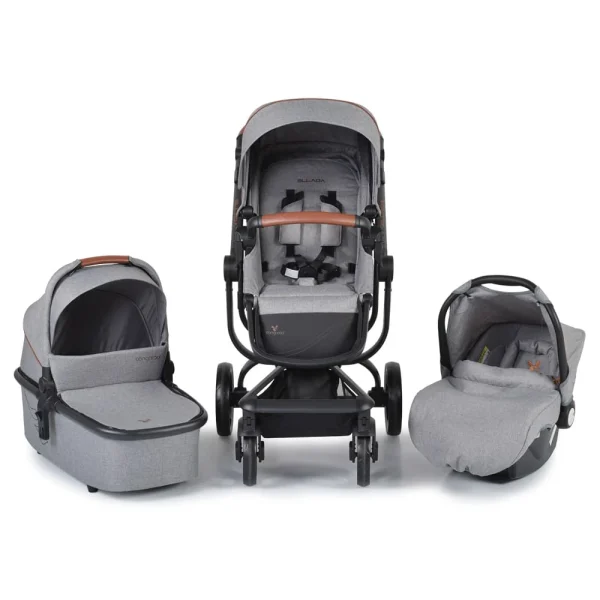 Cangaroo Kinderwagen Ellada 3 In 1 In Grau 4