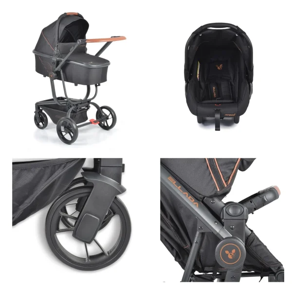 Cangaroo Kinderwagen Ellada 3 In 1 In Grau 7