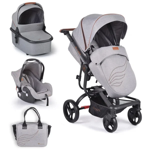 Cangaroo Kinderwagen Ellada 3 In 1 In Grau 1