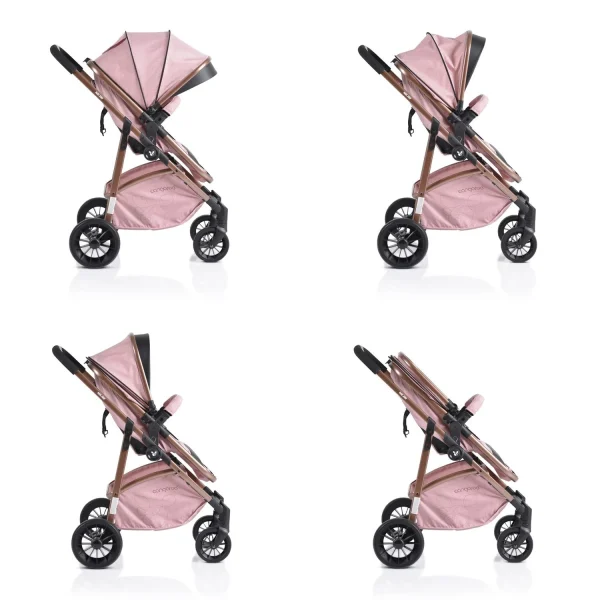 Cangaroo Kombikinderwagen 3 In 1 Milan In Rosa 5