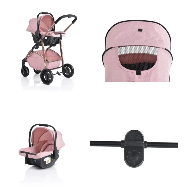 Cangaroo Kombikinderwagen 3 In 1 Milan In Rosa 7