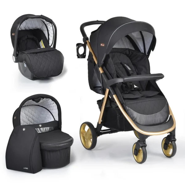 Cangaroo Kombikinderwagen Noble 3 In 1 In Schwarz 3