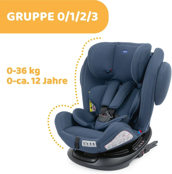 CHICCO Kindersitz Unico Plus Gr. 0/1/2/3 Gemäß ECE 44/04, Blau 4