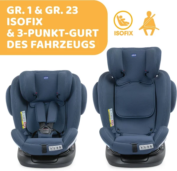 CHICCO Kindersitz Unico Plus Gr. 0/1/2/3 Gemäß ECE 44/04, Blau 6