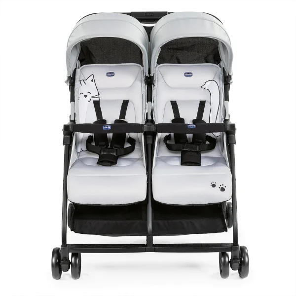 CHICCO Zwillingsbuggy Ohlalà Twin, Silber 3