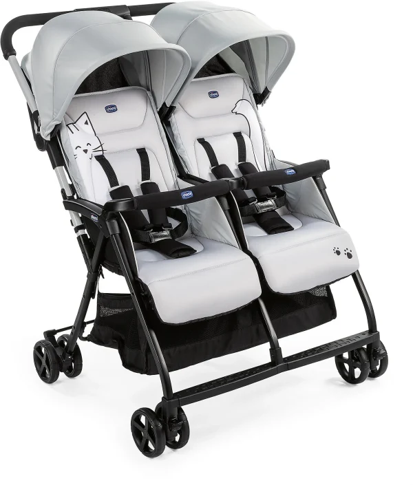 CHICCO Zwillingsbuggy Ohlalà Twin, Silber 1