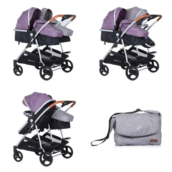 Chipolino Geschwisterkinderwagen Duo Smart In Lila 3