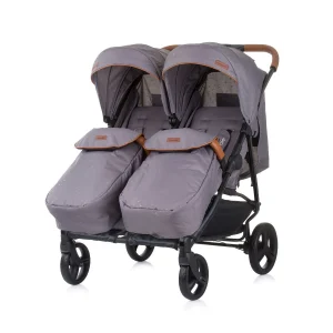 Chipolino Geschwisterkinderwagen Passo Doble In Grau 8