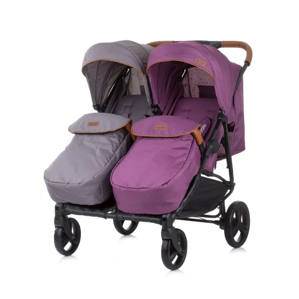 Chipolino Geschwisterkinderwagen Passo Doble In Lila 3