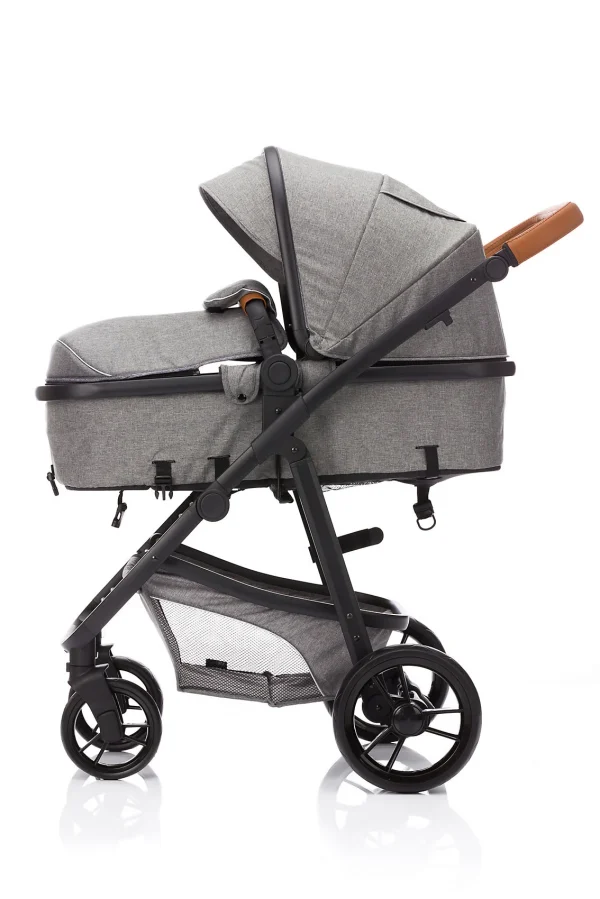 Fillikid Kombi Kinderwagen Panther, 3 In 1, Hellgrau Melange 9