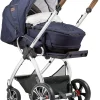 GESSLEIN Kombi Kinderwagen FX4 Classic Inkl. C4 Wanne, Gestell Elox/tabak, Blau 34