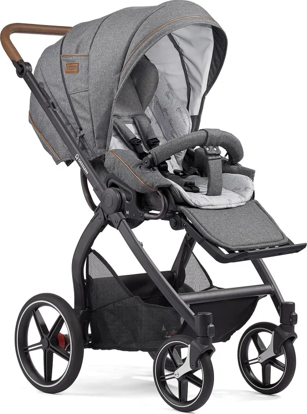 GESSLEIN Kombi Kinderwagen FX4 Soft+ Classic Schwarz/tabak Inkl. CX3 Wanne & Adapter… 5