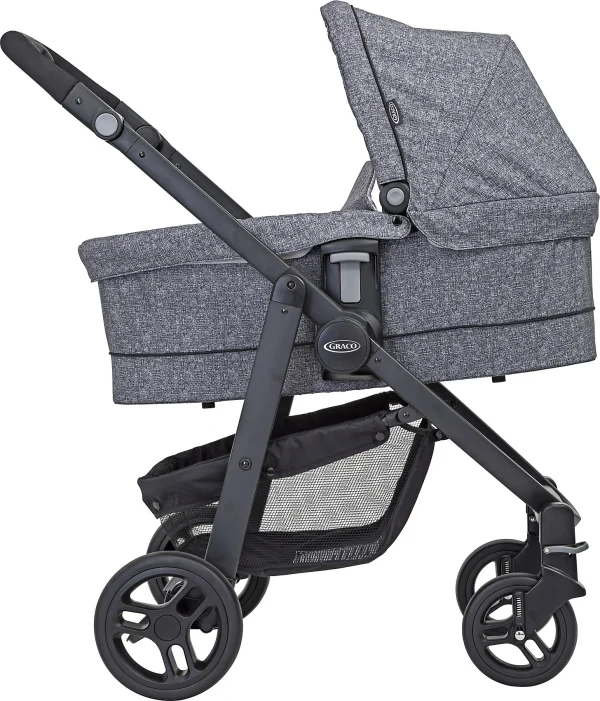 Graco Kombi Kinderwagen Evo Trio Inkl. Babyschale SnugEssentials I-Size, Suits Me 3