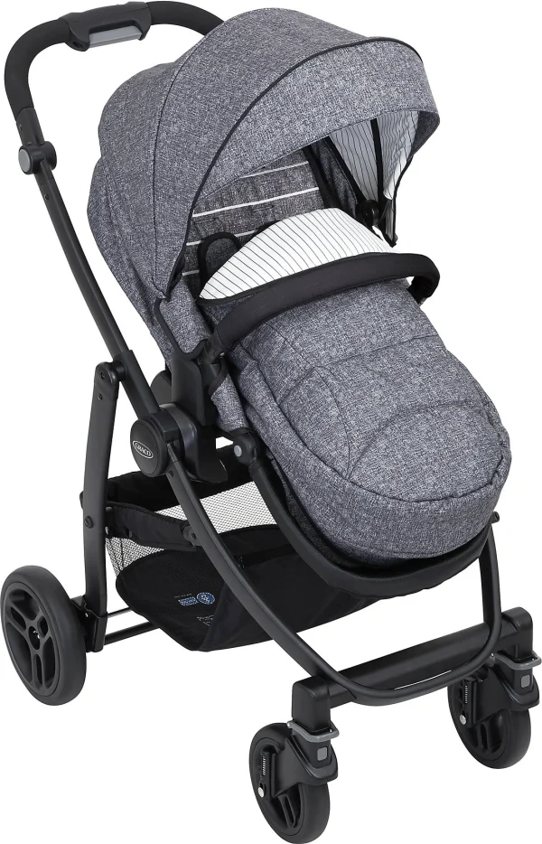 Graco Kombi Kinderwagen Evo Trio Inkl. Babyschale SnugEssentials I-Size, Suits Me 5