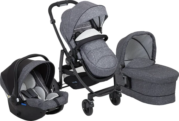 Graco Kombi Kinderwagen Evo Trio Inkl. Babyschale SnugEssentials I-Size, Suits Me 1