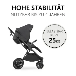 HAUCK 2in1 Kombi Kinderwagen Vision X Set Black, Melange Black 22