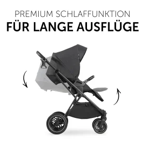 HAUCK 2in1 Kombi Kinderwagen Vision X Set Black, Melange Black 30