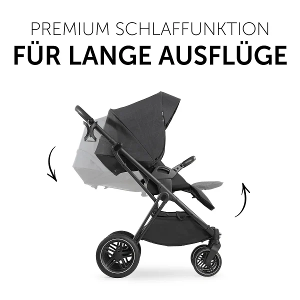 HAUCK 2in1 Kombi Kinderwagen Vision X Set Black, Melange Black 11