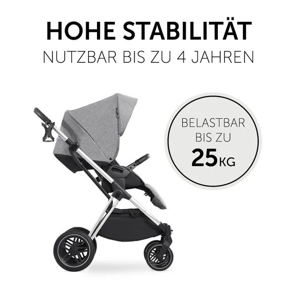 HAUCK 2in1 Kombi Kinderwagen Vision X Set Silver, Melange Grey 8