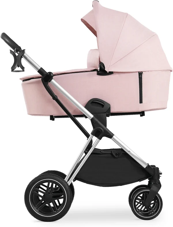 HAUCK 2in1 Kombi Kinderwagen Vision X Set Silver, Melange Rose 8