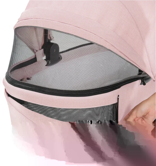 HAUCK 2in1 Kombi Kinderwagen Vision X Set Silver, Melange Rose 10