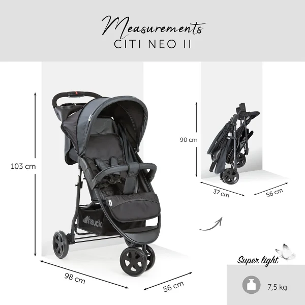 HAUCK Buggy Citi Neo II, Caviar/stone 5