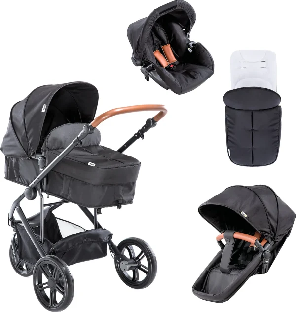 HAUCK Kombi Kinderwagen Pacific 3 Shop N Drive, Caviar 1