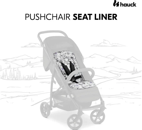 HAUCK Sitzauflage Für Kinderwagen, Floral Grey 7