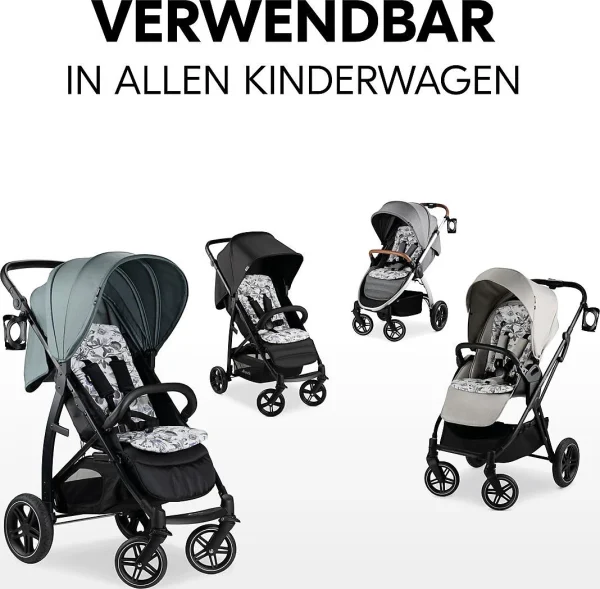 HAUCK Sitzauflage Für Kinderwagen, Floral Grey 8