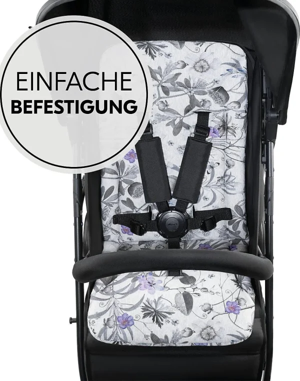 HAUCK Sitzauflage Für Kinderwagen, Floral Grey 9