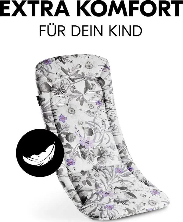 HAUCK Sitzauflage Für Kinderwagen, Floral Grey 11