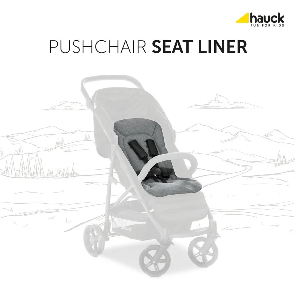 HAUCK Sitzauflage Pushchair Seat Liner, Light Grey 6