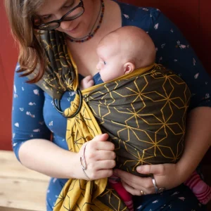 Hoppediz Babytragetuch Ring-Sling KbA-Qualität In Malmö Yellow 8