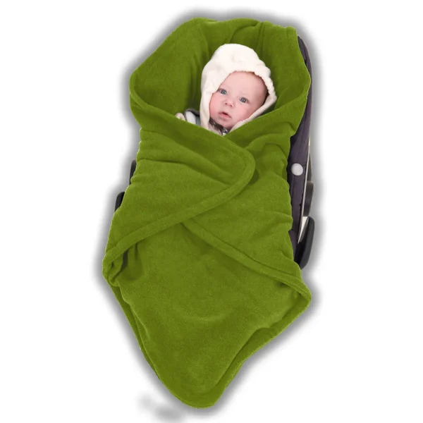 Hoppediz Einschlagdecke Fleece Babydecke In Grün 3