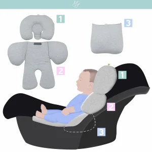 Janabebé By Jyoko Universal-Reduzierkissen Für Babyschale Und Babywanne In Black Star 9