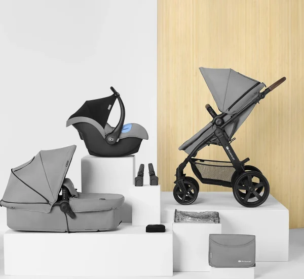 Kinderkraft Kombi Kinderwagen, 3in1 MOOV CT Gray Melange 3