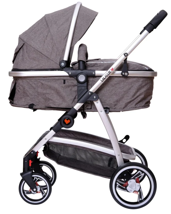 Lalalux Kinderwagen ” Babyboomer ” In Dunkelgrau 1