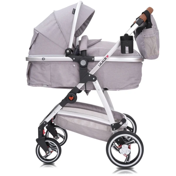 Lalalux Kinderwagen ” Babyboomer ” In Hellgrau 1