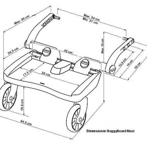 Lascal BuggyBoard Maxi Rot + Verlängerung 10