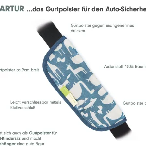 Liebes Von Priebes ARTUR Gurtpolster Für Autogurte – Animali, Blau 6