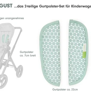 Liebes Von Priebes AUGUST Gurtpolster-Set Für Kinderwagen Und Buggys – Prisma, Mint, 2-tlg. 9