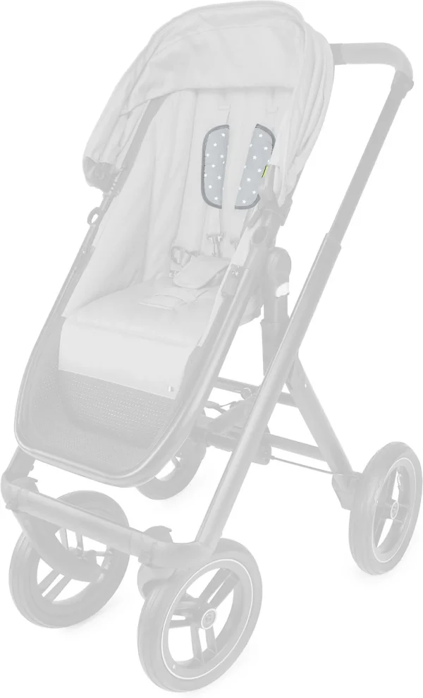 Liebes Von Priebes AUGUST Gurtpolster-Set Für Kinderwagen Und Buggys – Stars, Grau, 2-tlg. 1