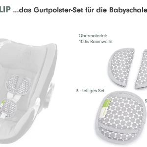 Liebes Von Priebes PHILIP Gurtpolster-Set Für Babyschalen – Prisma, Grau, 3-tlg. 9